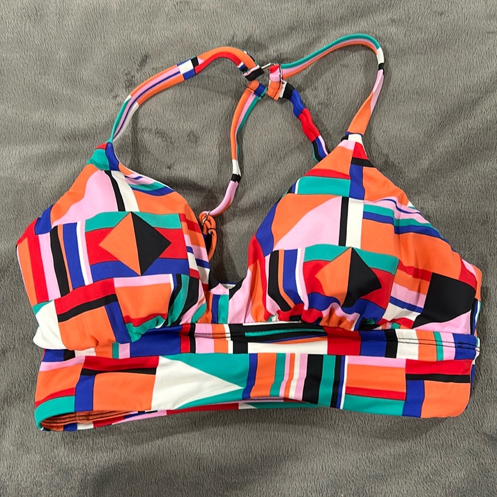 Eco Beach multi color bikini 👙 top. Size Small worn a few times